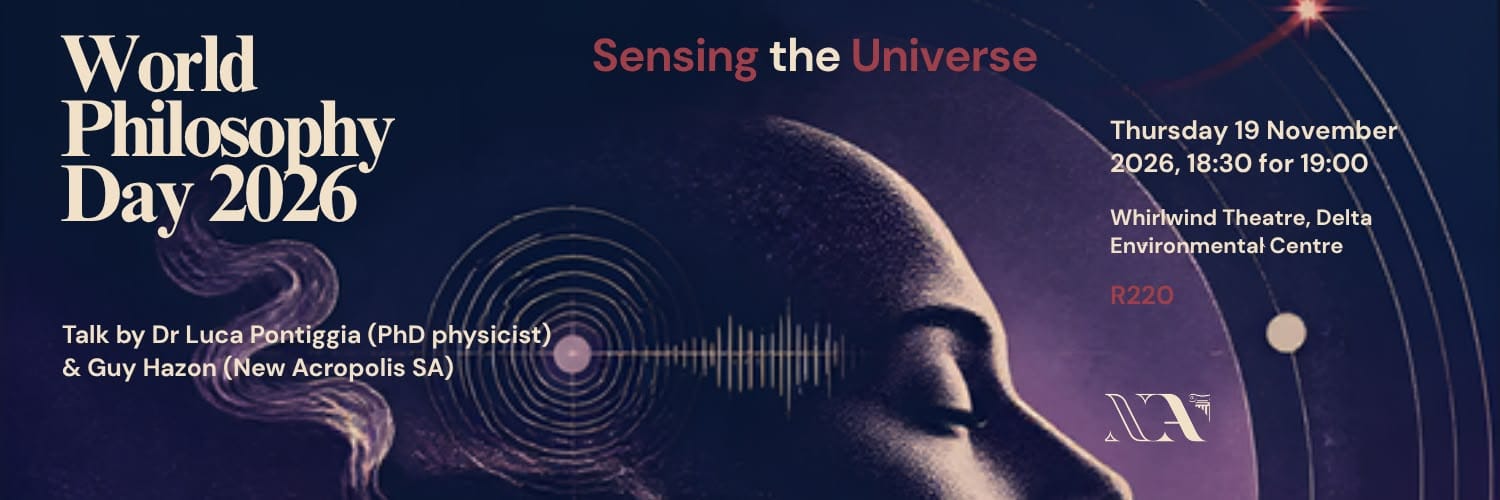 World Philosophy Day 2026: Sensing the Universe banner, Thursday 19 November 2026, Whirlwind Theatre, Delta Environmental Centre